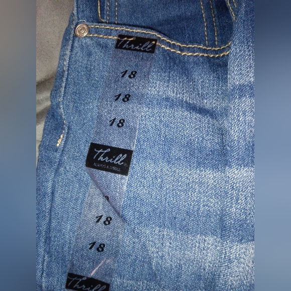 Thrill Dark Blue Distressed Boyfriend Jeans - Picture 4 of 5